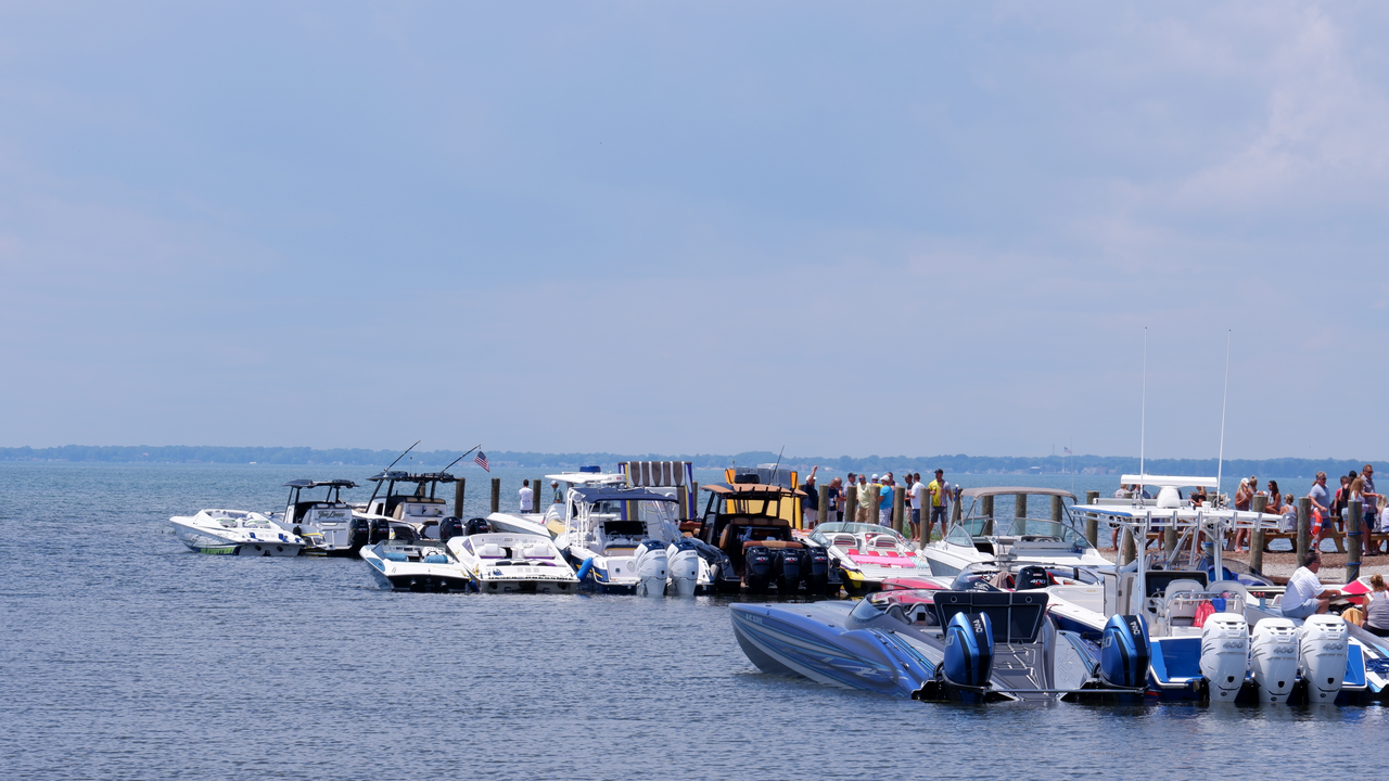 Speedboats at marina